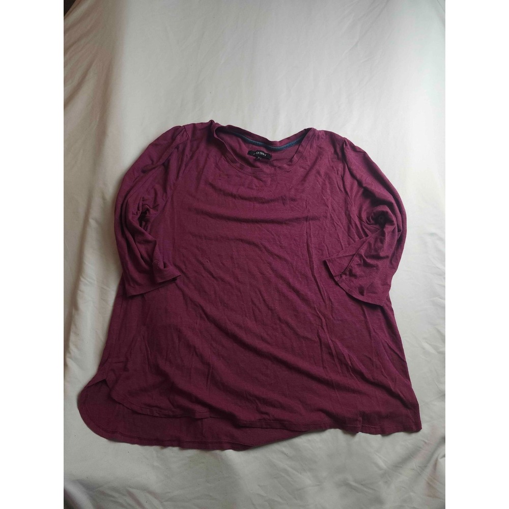 Ellen Tracy T Shirt Womens Size XL Purple Knit Crewneck Top Casual Lightweight